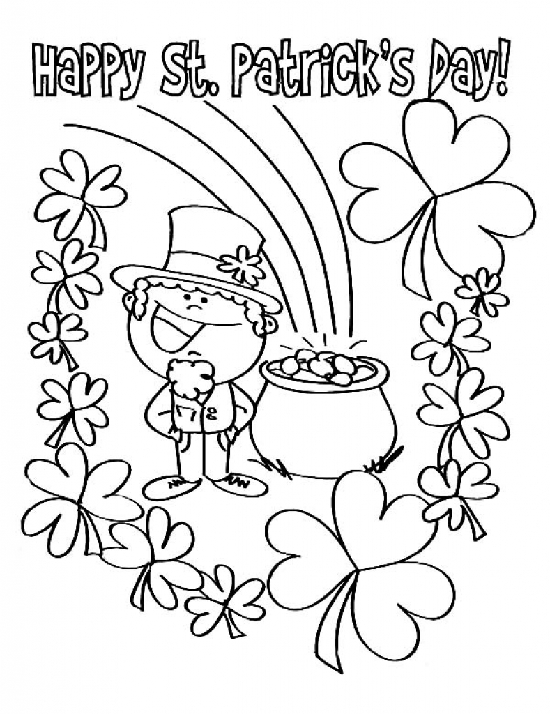 St Patrick Day Coloring Pages 789x1024 St Patrick Day Coloring Pages