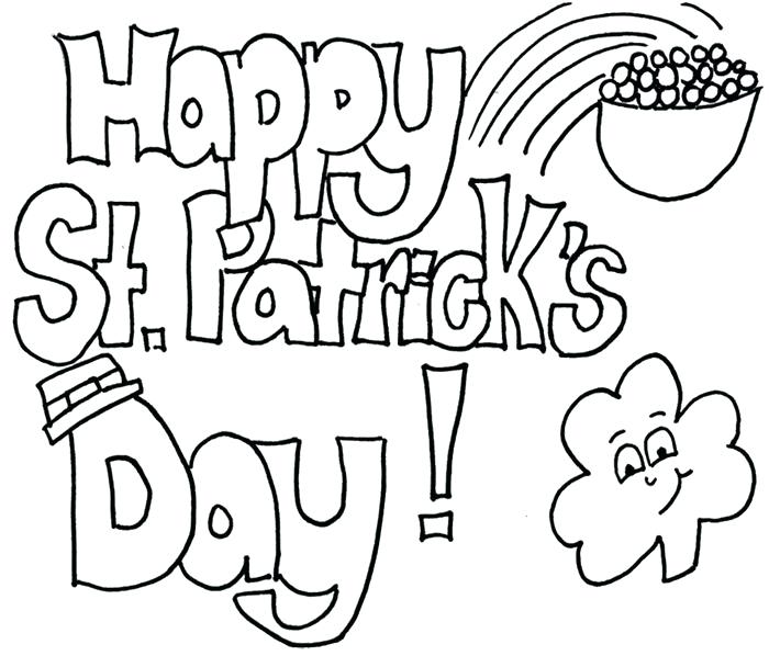 St Patricks Day Coloring Pages Happy St Day Coloring Page Graphic 700x598 St Patricks Day Coloring Pages Happy St Day Coloring Page Graphic