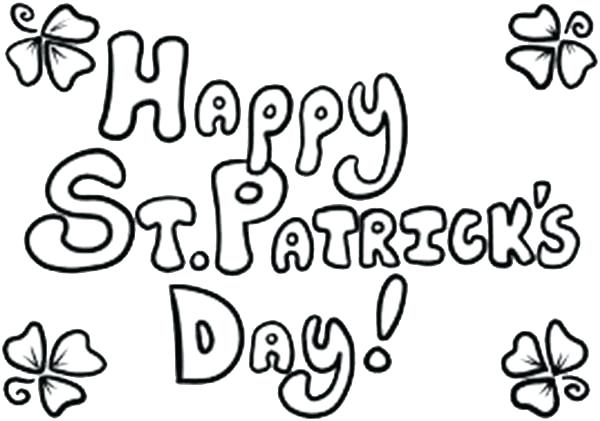 St Pattys Day Coloring Pages A Leprechauns Hat With The Phrase 600x421 St Pattys Day Coloring Pages A Leprechauns Hat With The Phrase