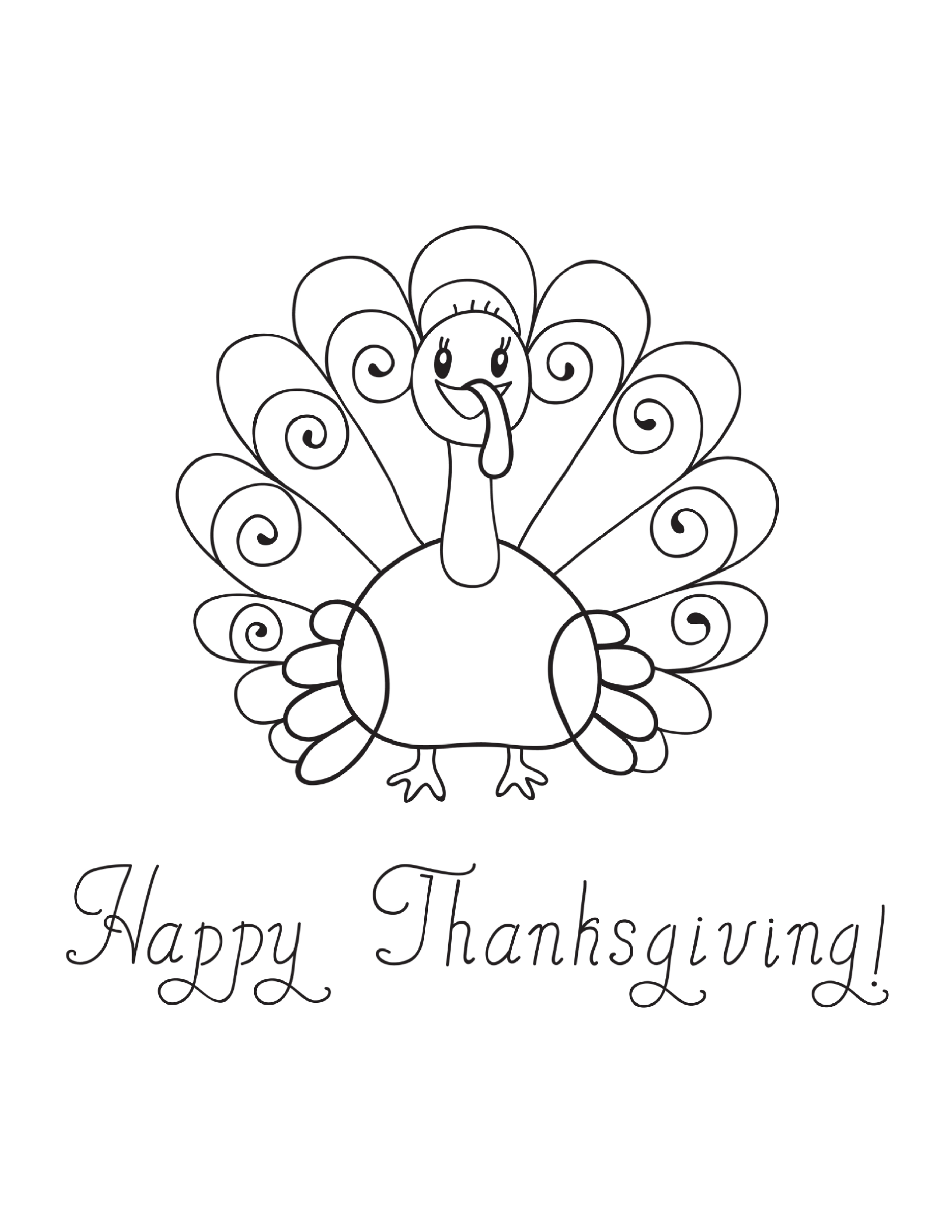 Happy Thanksgiving Coloring Pages 2550x3300 Happy Thanksgiving Coloring Pages