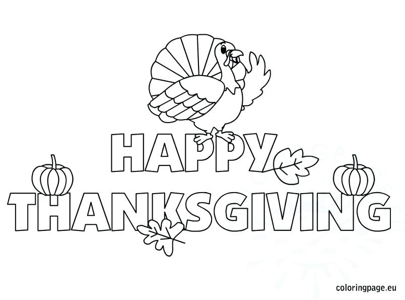 804x595 Happy Thanksgiving Day Coloring Pages Kids Coloring Happy