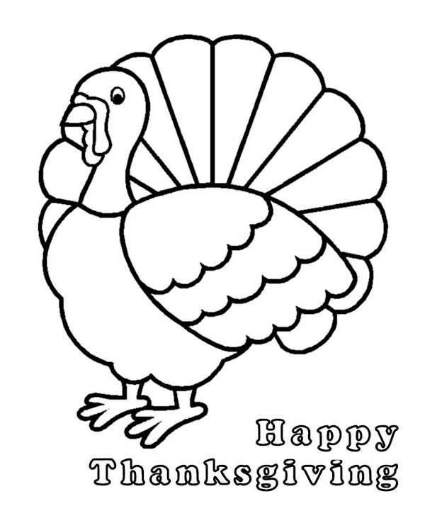 Happy Thanksgiving Turkey Coloring Pages 600x738 Happy Thanksgiving Turkey Coloring Pages