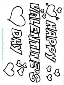 Happy Valentine's Day Coloring Page 209x275 Happy Valentine's Day Coloring Page