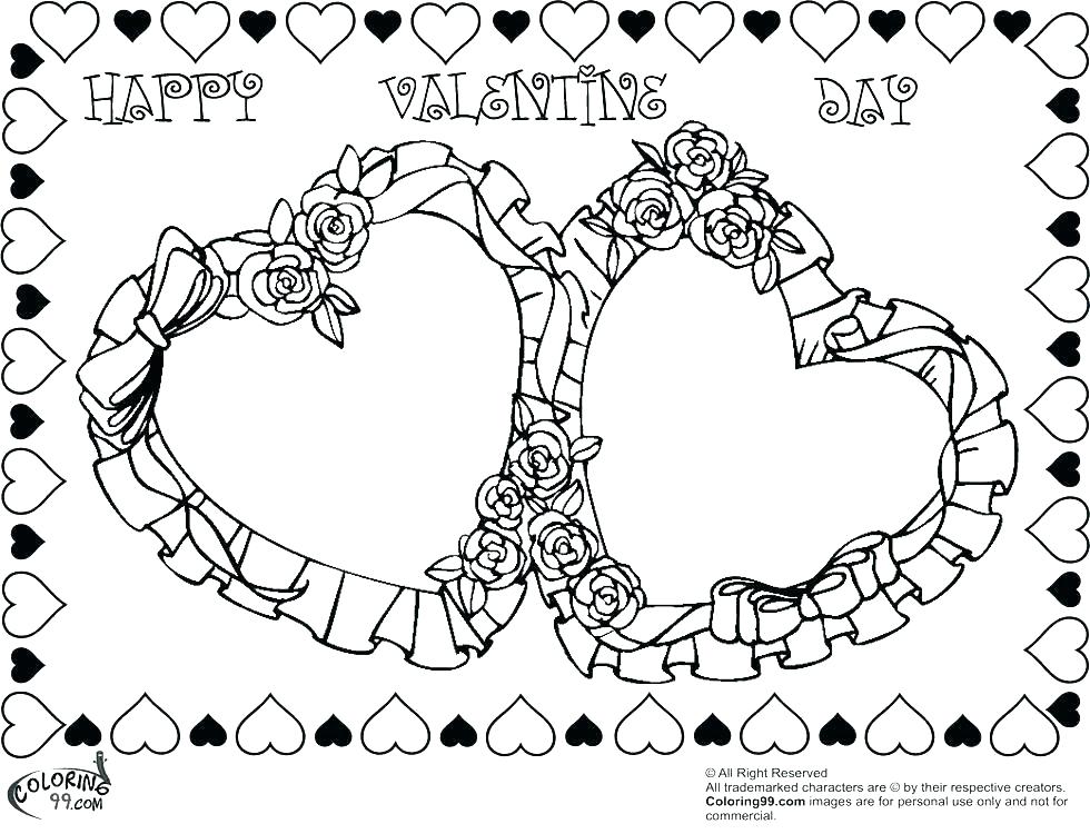 980x750 Valentine Hearts Coloring Pages Valentine S Day Heart Candy
