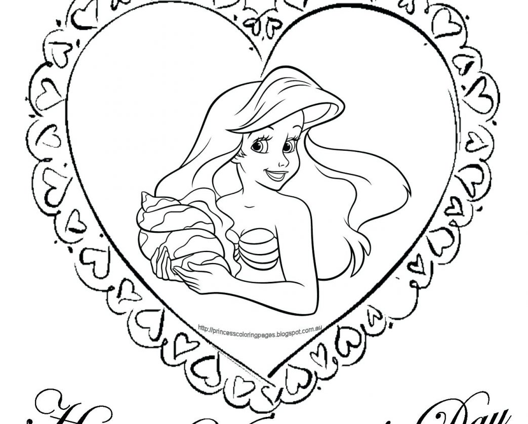 1043x838 Coloring Pages For Valentines Day To Print V School Happy Pictures