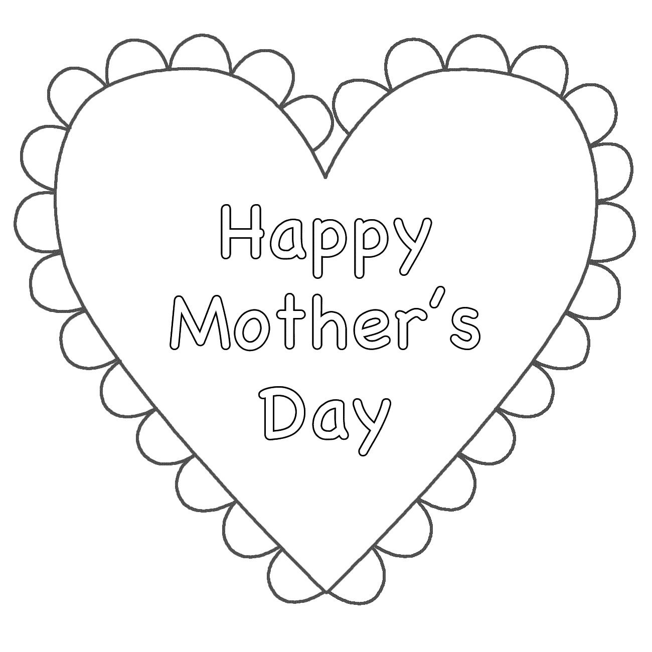 1300x1300 Happy Mothers Day Coloring Pages Free Mother's Day
