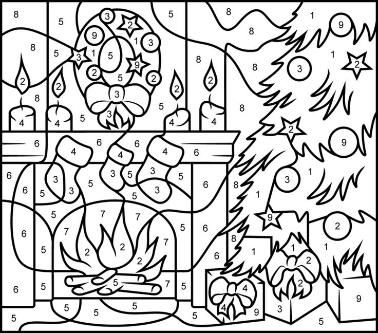 736x648 Christmas Pictures To Color By Code Hard Christmas Coloring Pages