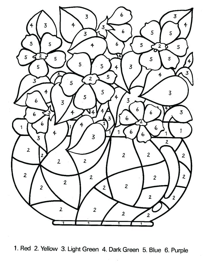 736x920 Color By Number Coloring Pages Color By Number Page Hard Color By