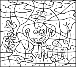 256x226 Page Click Small Image Open Large Hard Color Number Coloring Pages