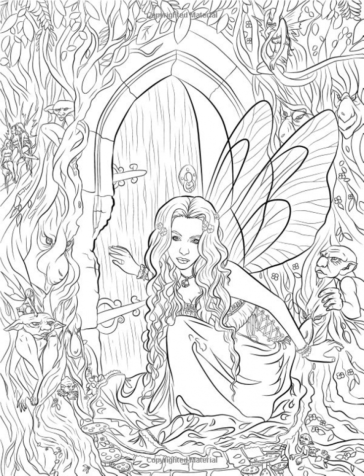 735x960 Get This Printable Hard Coloring Pages Of Angel For Grown Ups 9b649v !