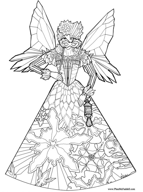 562x755 Fairy Hard Coloring Pages For Grown Ups Fantasy Coloring Pages