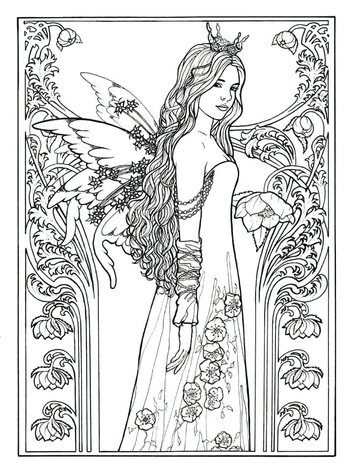 720x960 Adult Fairy Coloring Pages Detailed Fairy Coloring Pages