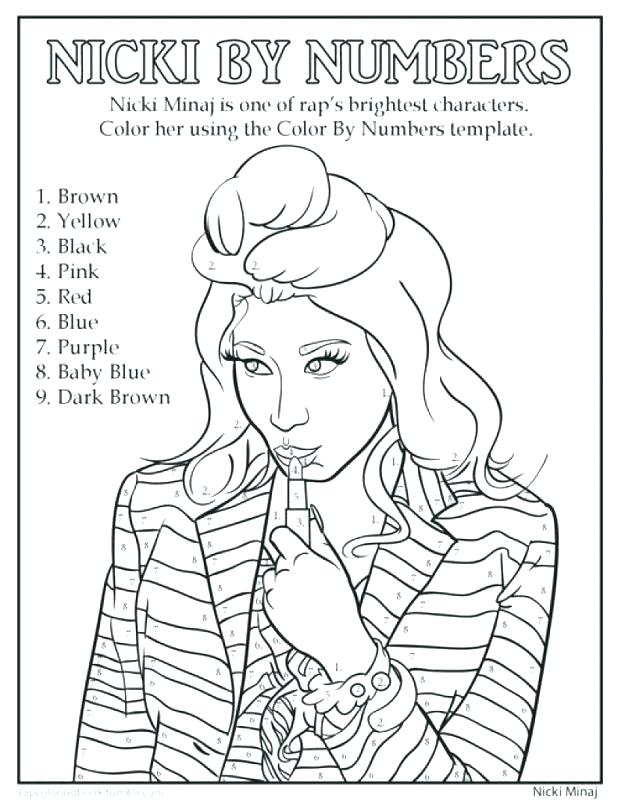 618x800 Free Printable Hard Color By Number Coloring Pages Easy Medium