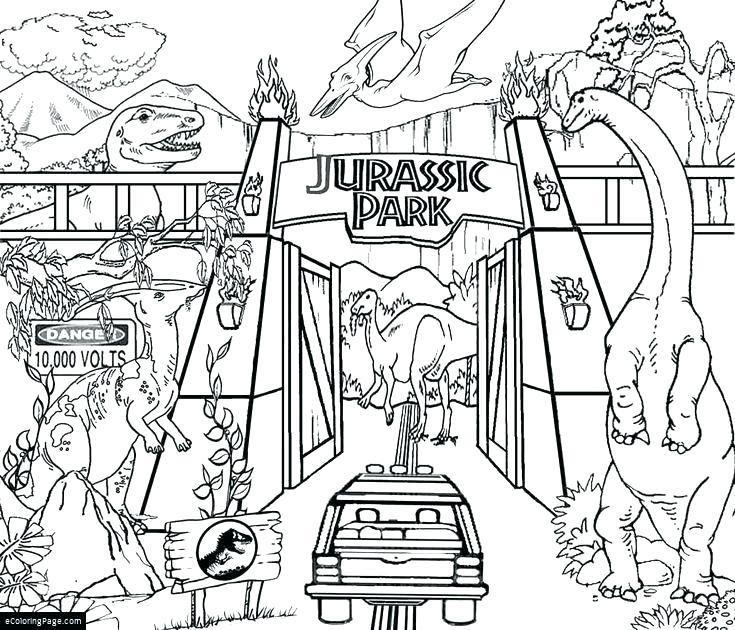 Coloring Pages Online Hard Park Entrance Dinosaur Page Map 735x630 Coloring Pages Online Hard Park Entrance Dinosaur Page Map