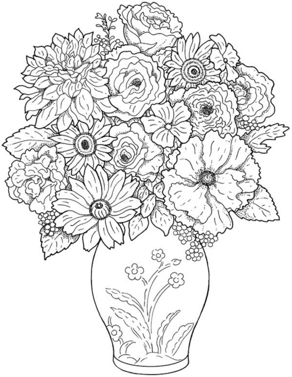 Awesome Detailed Coloring Pages Of Flowers Trend And You Can Print 600x773 Awesome Detailed Coloring Pages Of Flowers Trend And You Can Print