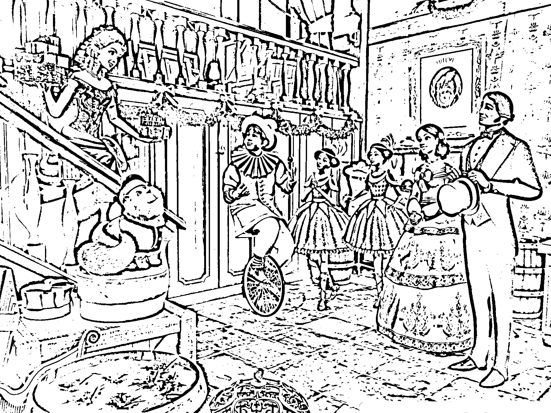 Difficult Christmas Coloring Pages For Adults Color Bros 1800x1350 Difficult Christmas Coloring Pages For Adults Color Bros