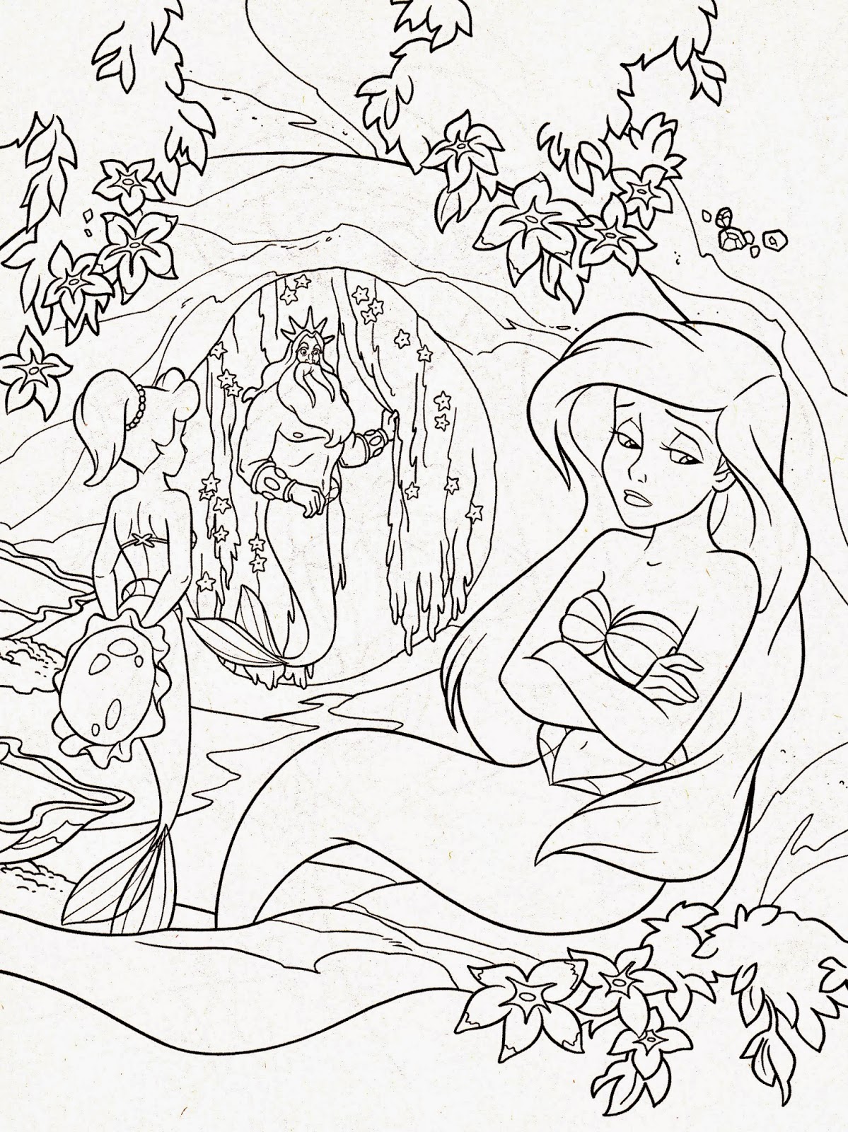 1199x1600 Hard Coloring Pages Of Mermaids Coloring Online Adolt