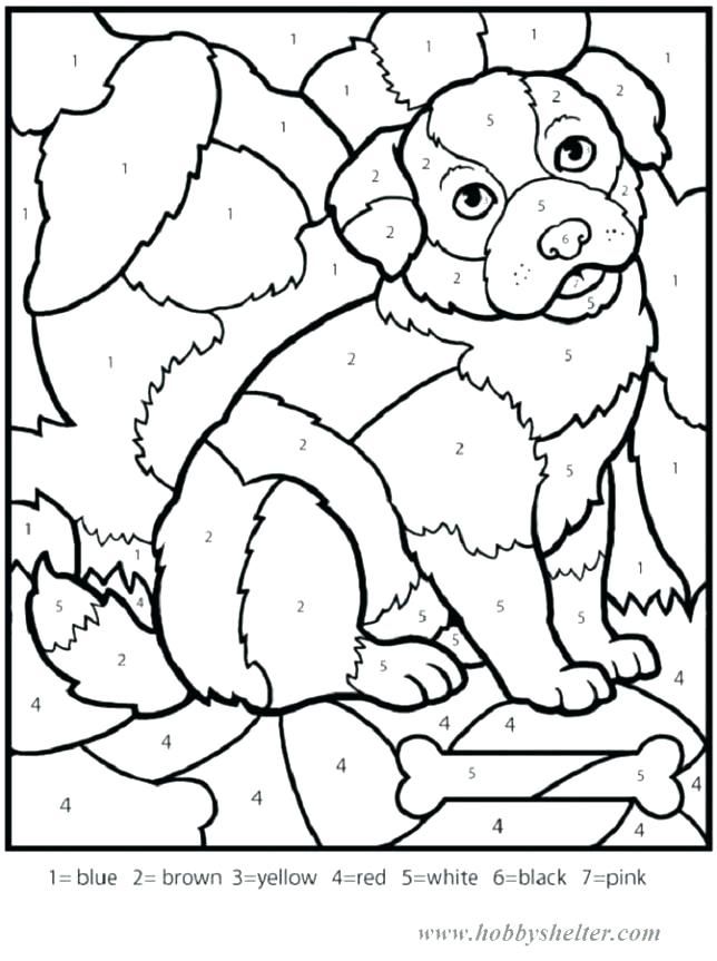 644x863 Free Printable Hard Color By Number Coloring Pages Easy Medium