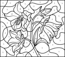 256x226 Hard Color By Number Pages Bellflower