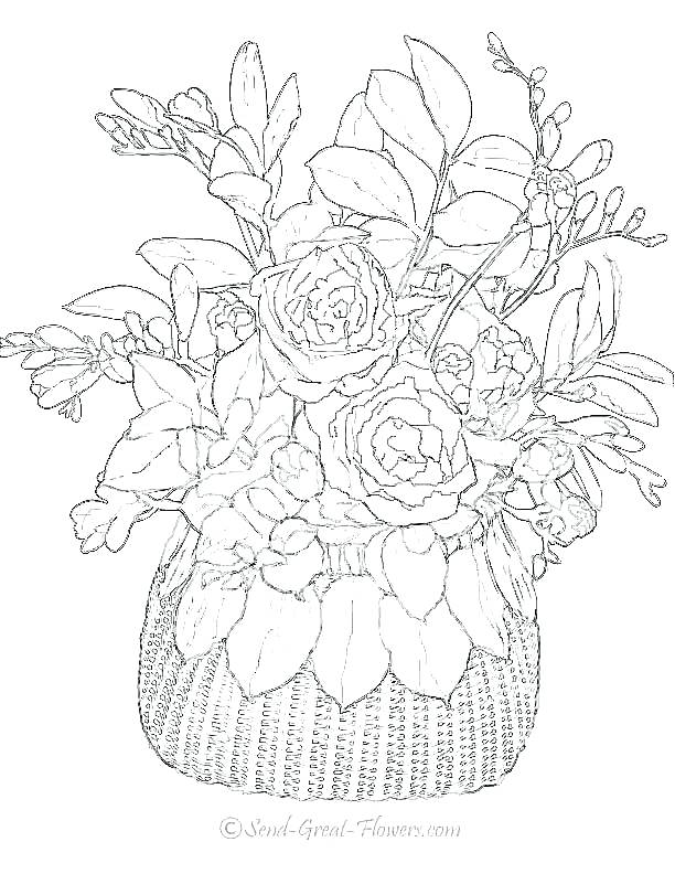 612x792 Hard Flower Coloring Pages To Print