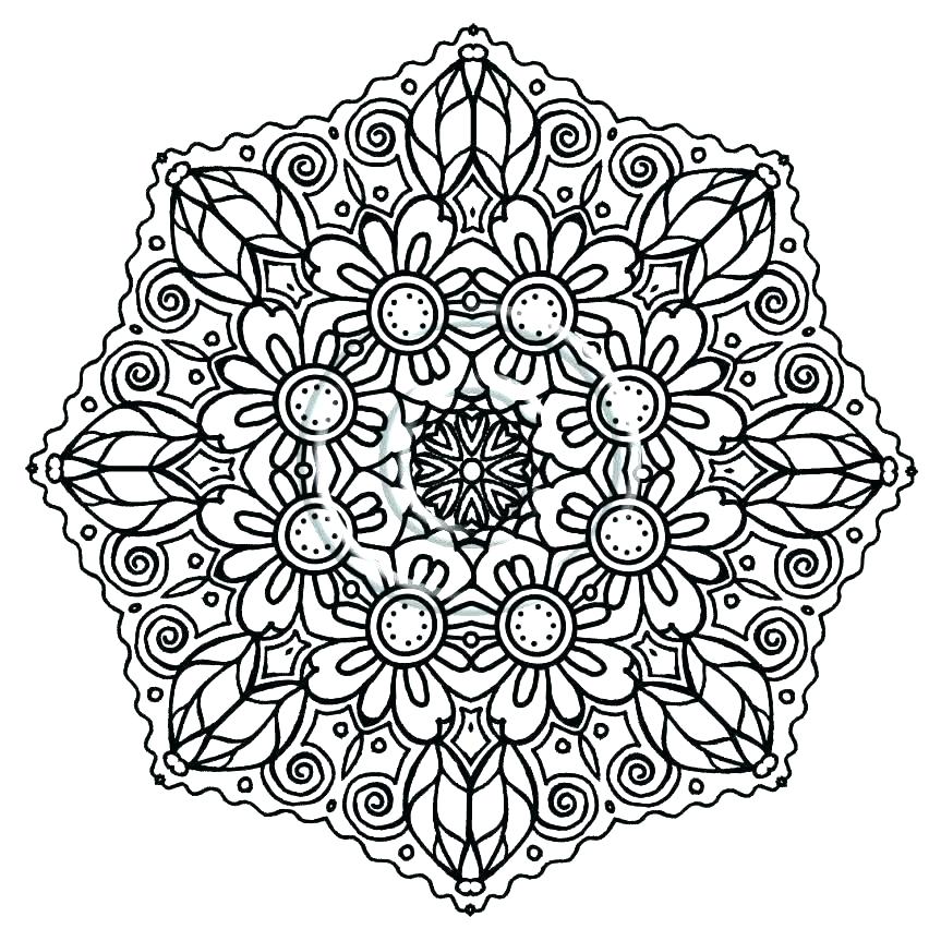 863x852 Intricate Flower Coloring Pages Hard Flower Coloring Pages Hard