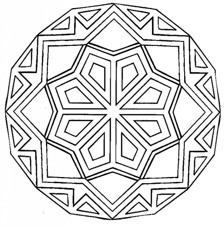Hard Geometric Coloring Pages