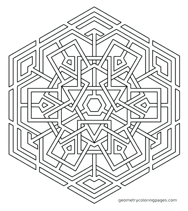618x695 Geometric Coloring Pages To Print Labyrinth Coloring Pages