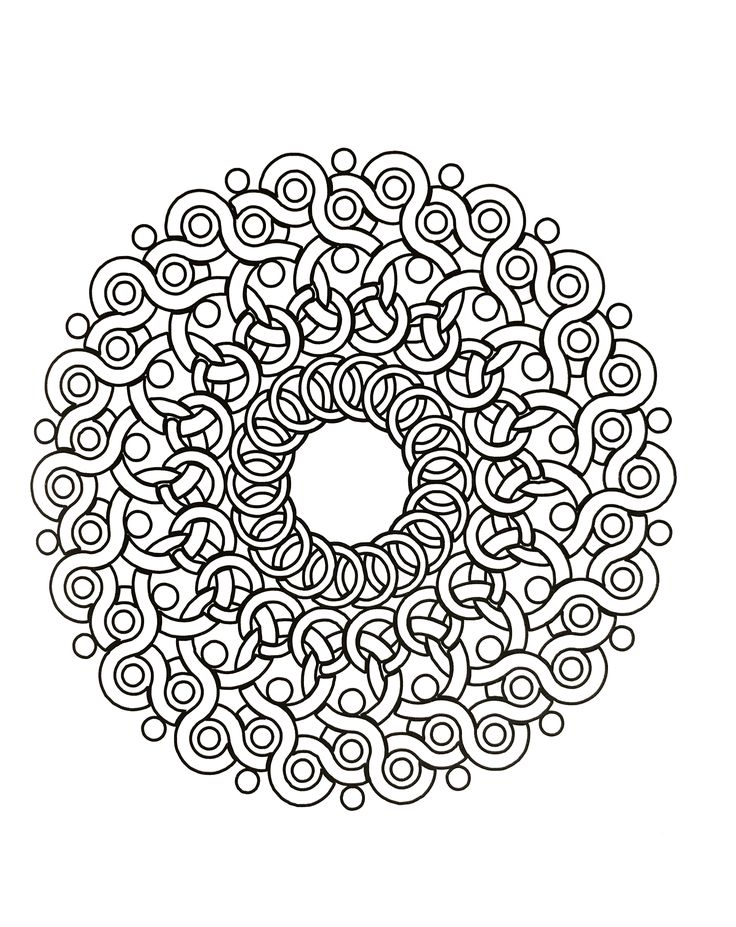 Hard Mandala Coloring Pages