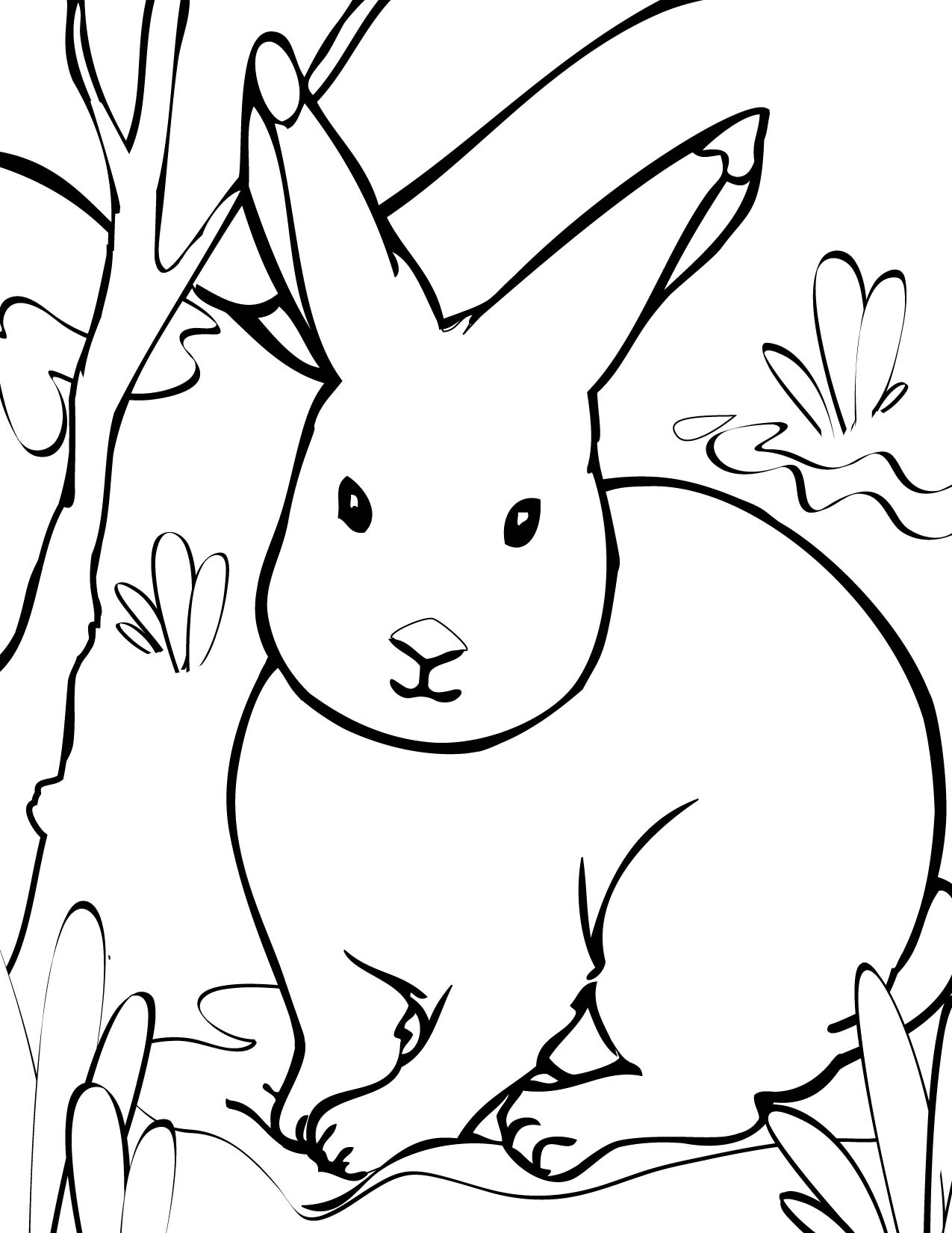 Arctic Hare Coloring Page 1275x1650 Arctic Hare Coloring Page