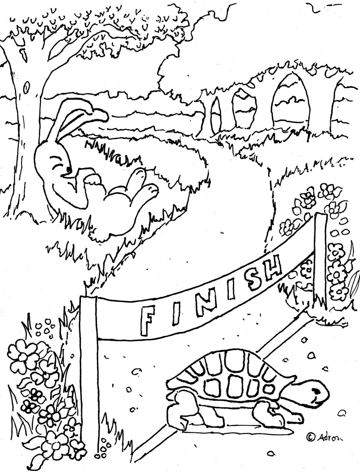 Tortoise And The Hare Coloring Pages 1212x1600 Tortoise And The Hare Coloring Pages