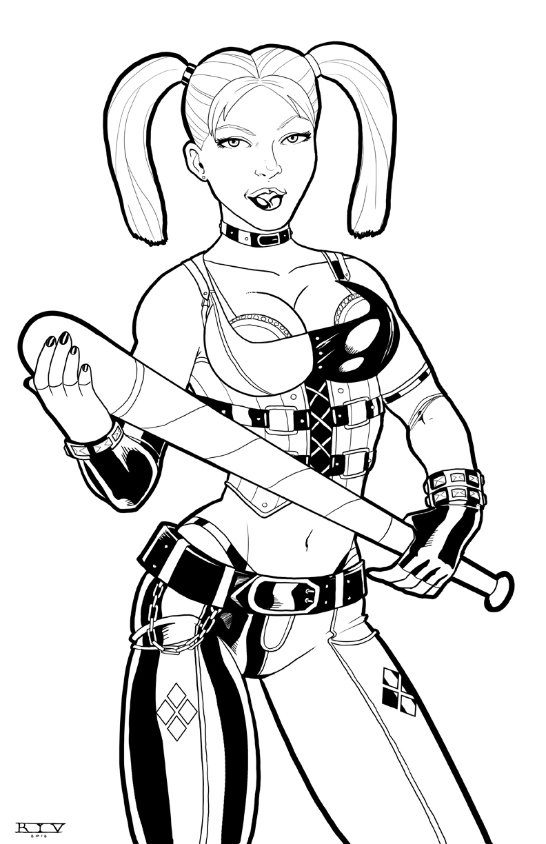792x1224 Harley Quinn Coloring Pages
