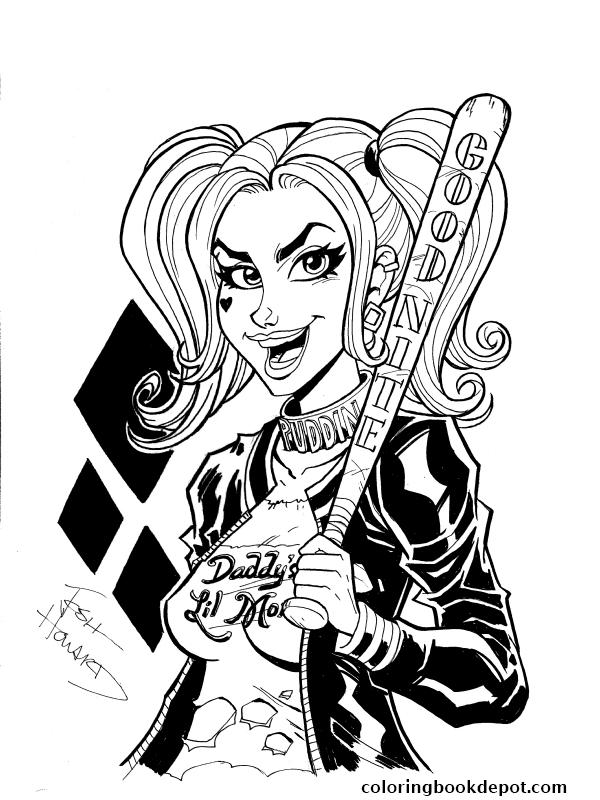 600x800 Good Night Harley Quinn Coloring Pages