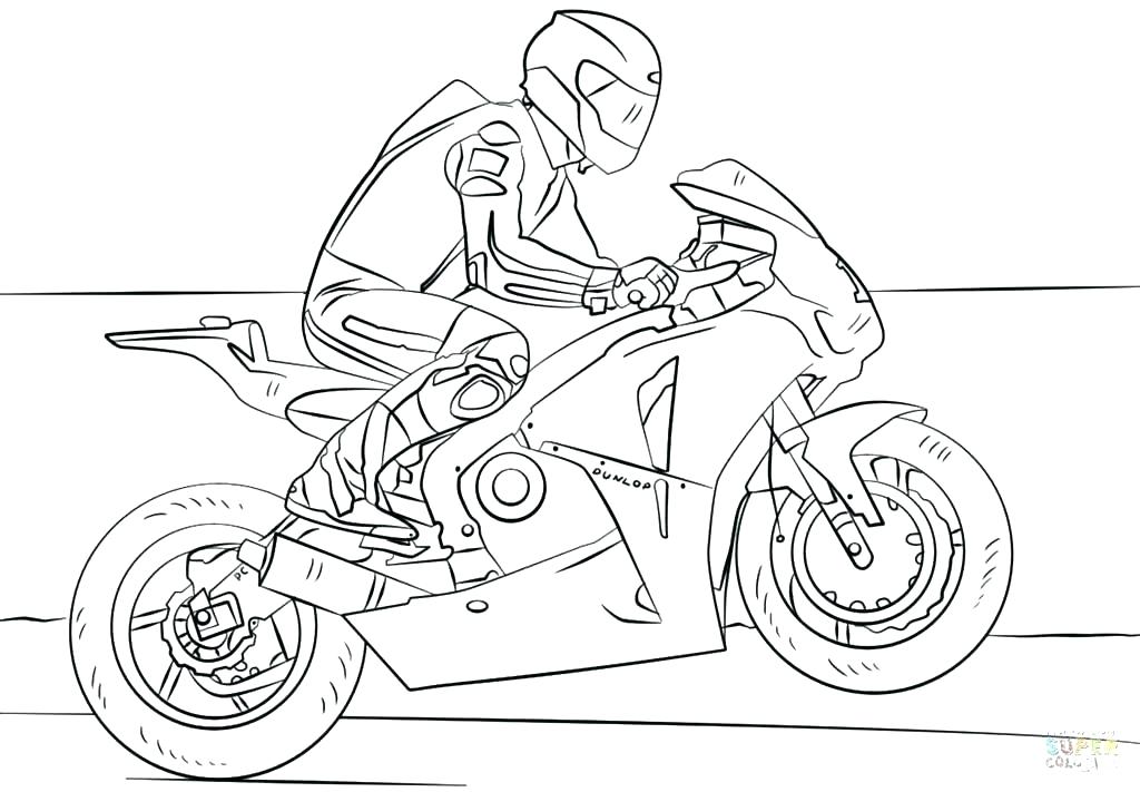 Motorbike Coloring Pages 1024x711 Motorbike Coloring Pages