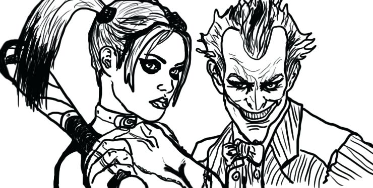 Harley Quinn Coloring Pages Vintage Joker And Harley Quinn 740x374 Harley Quinn Coloring Pages Vintage Joker And Harley Quinn
