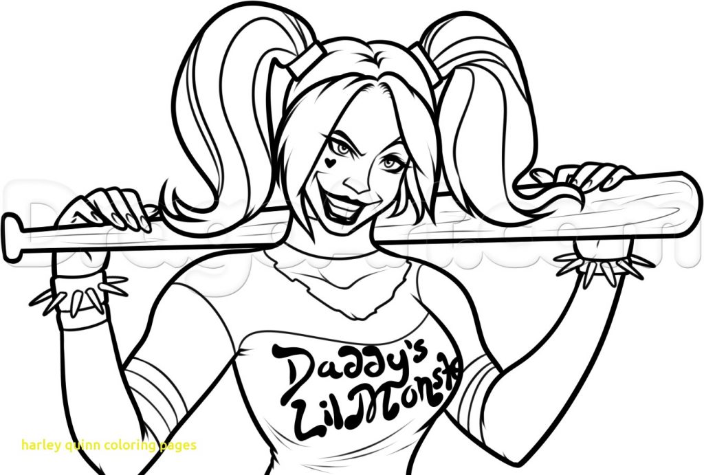 Awesome Harley Quinn Coloring Pages 40 1024x691 Awesome Harley Quinn Coloring Pages 40