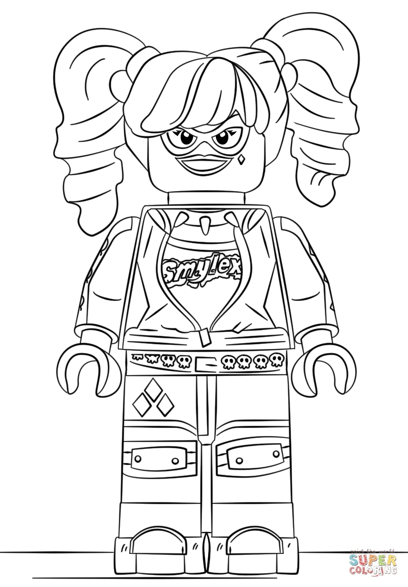 Cool Lego Harley Quinn Coloring Page Free Printable Pages 824x1186 Cool Lego Harley Quinn Coloring Page Free Printable Pages