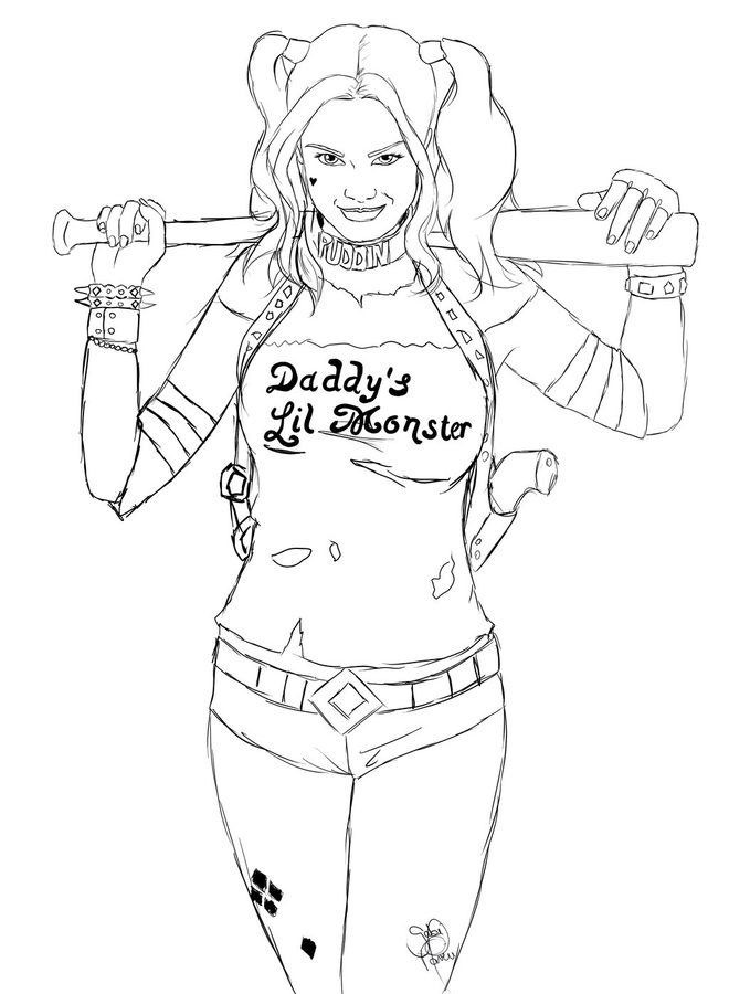 660x900 Coloring Pages Harley Quinn, Printable For Kids Amp Adults, Free