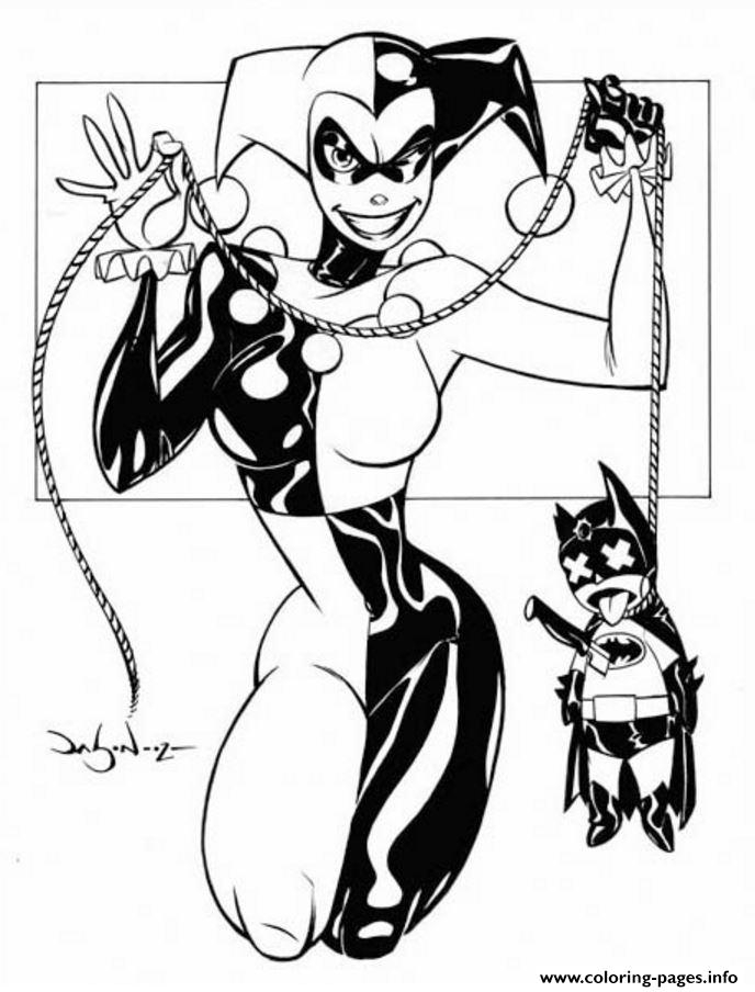 Harley Quinn Coloring Pages To Print Killing Batman Harley Quinn 688x904 Harley Quinn Coloring Pages To Print Killing Batman Harley Quinn