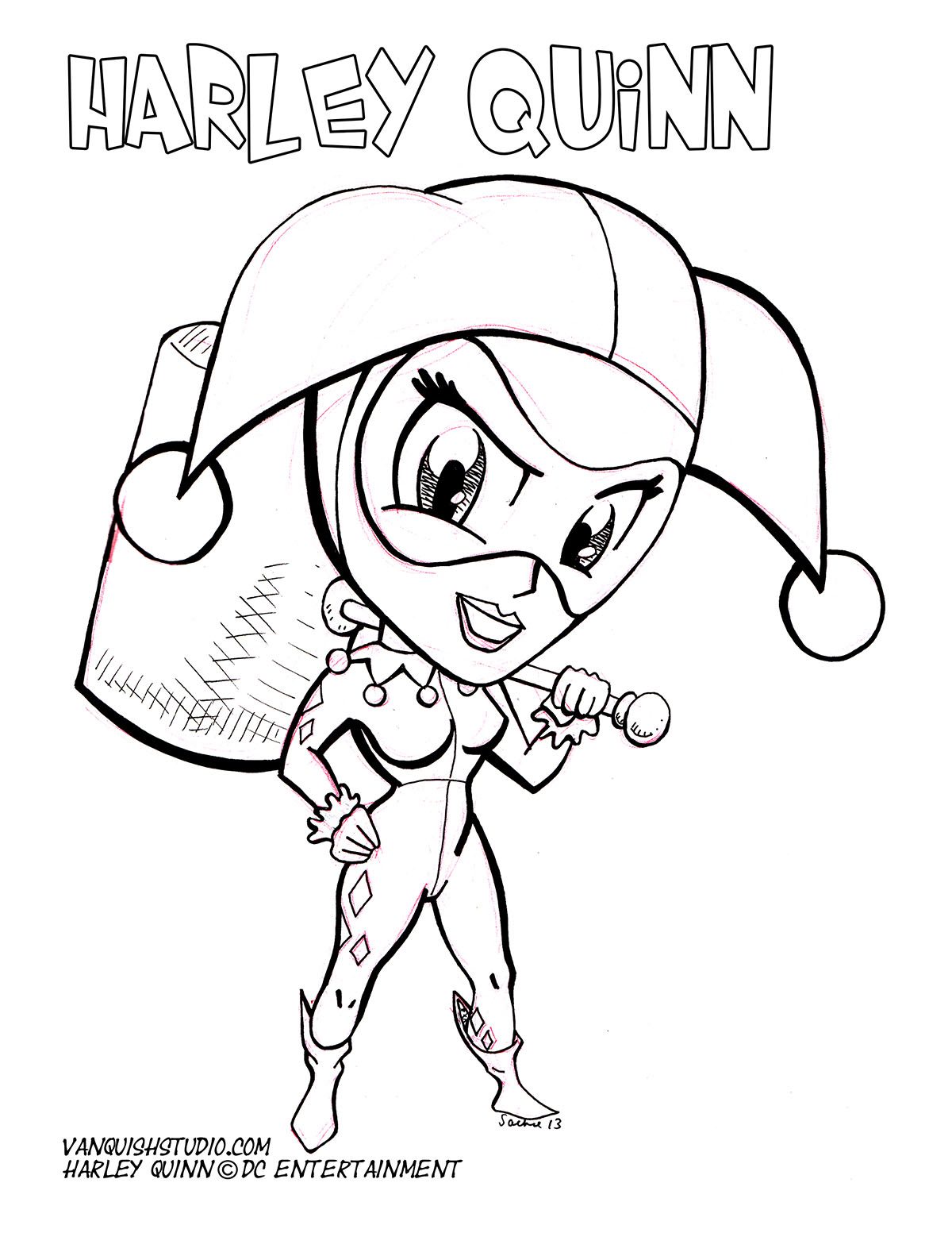 Coloring Pages Vanquish Studio Harley Quinn Printable Image 1200x1553 Coloring Pages Vanquish Studio Harley Quinn Printable Image