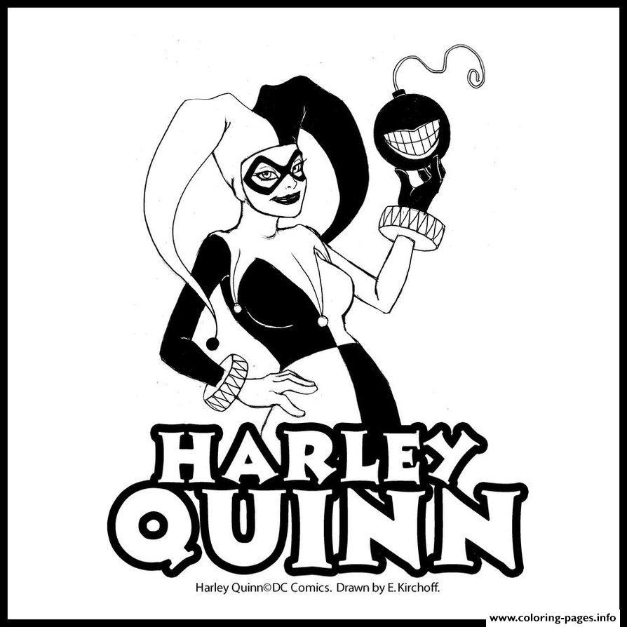 Free Harley Quinn Coloring Page Printable At Pages 894x894 Free Harley Quinn Coloring Page Printable At Pages