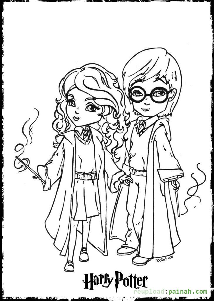 Harry Potter Coloring Pages Printable Cartoon Cute Kids 728x1024 Harry Potter Coloring Pages Printable Cartoon Cute Kids
