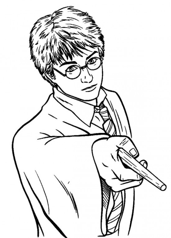 Harry Potter Wand Coloring Pages at GetColorings.com | Free printable ...