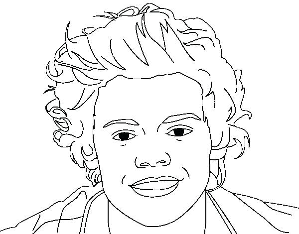 One Direction Harry Styles Coloring Pages Portrait Of Page 600x470 One Direction Harry Styles Coloring Pages Portrait Of Page