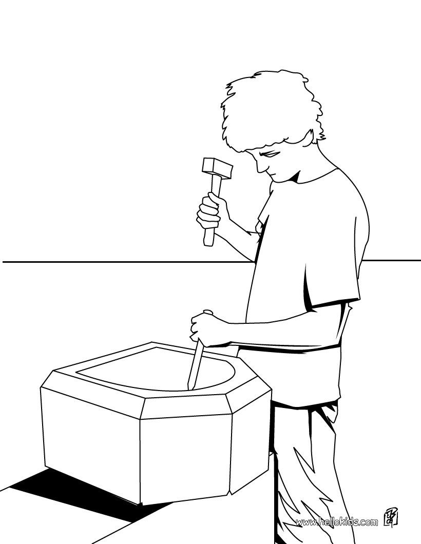 820x1060 Carpenter Coloring Page. Amazing Way For Kids To Discover Job