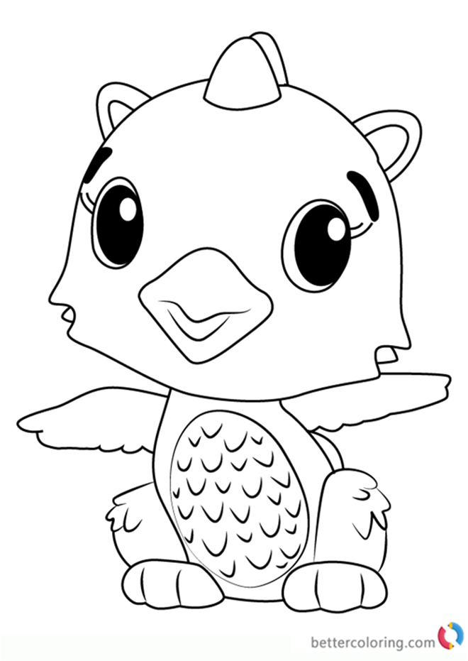 660x931 Polar Draggle From Hatchimals Coloring Pages