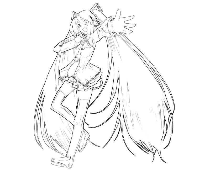 800x667 Hatsune Miku Coloring Pages 15 Pics Of Vocaloid Miku Coloring