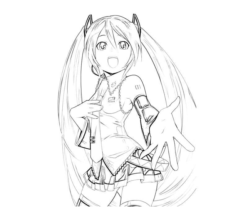 800x667 Image Result For Hatsune Miku Coloring Pages Drawing