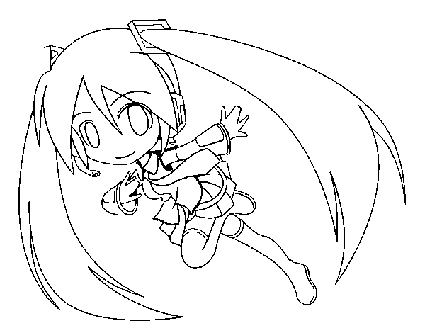 600x470 Miku Coloring Pages