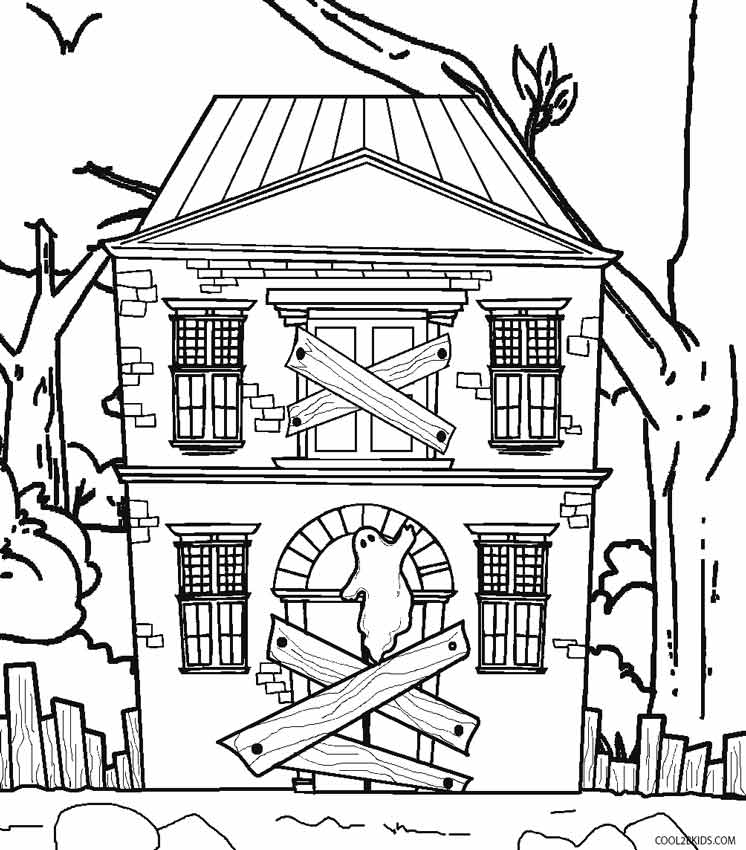Spooky Castle Coloring Pages Printable Haunted House Coloring 746x850 Spooky Castle Coloring Pages Printable Haunted House Coloring