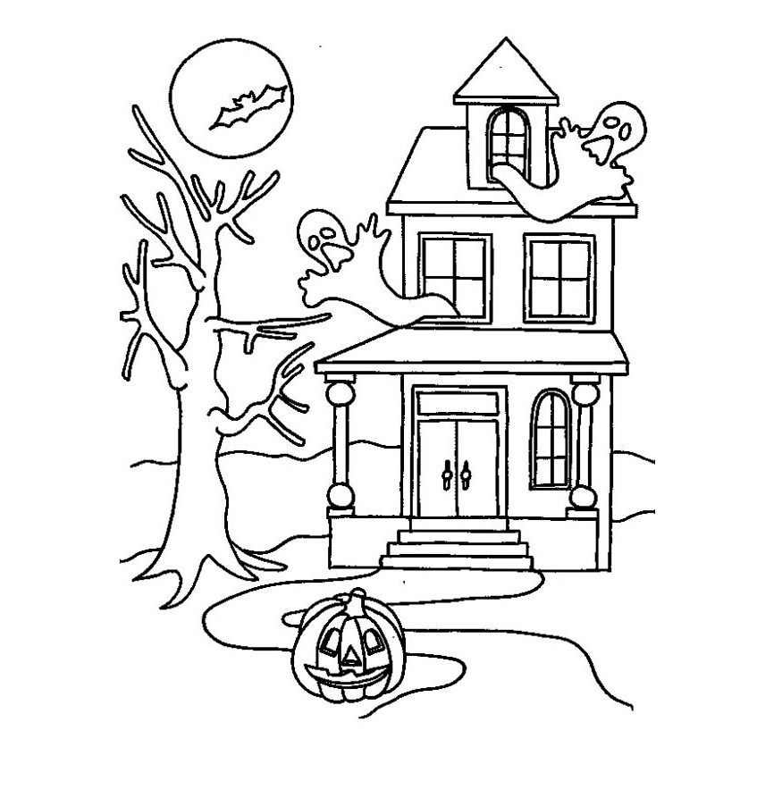 Best Of Coloring Halloween Coloring Pages Haunted House Free 875x902 Best Of Coloring Halloween Coloring Pages Haunted House Free